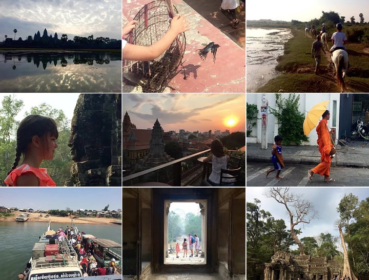 collage af billeder fra Cambodia